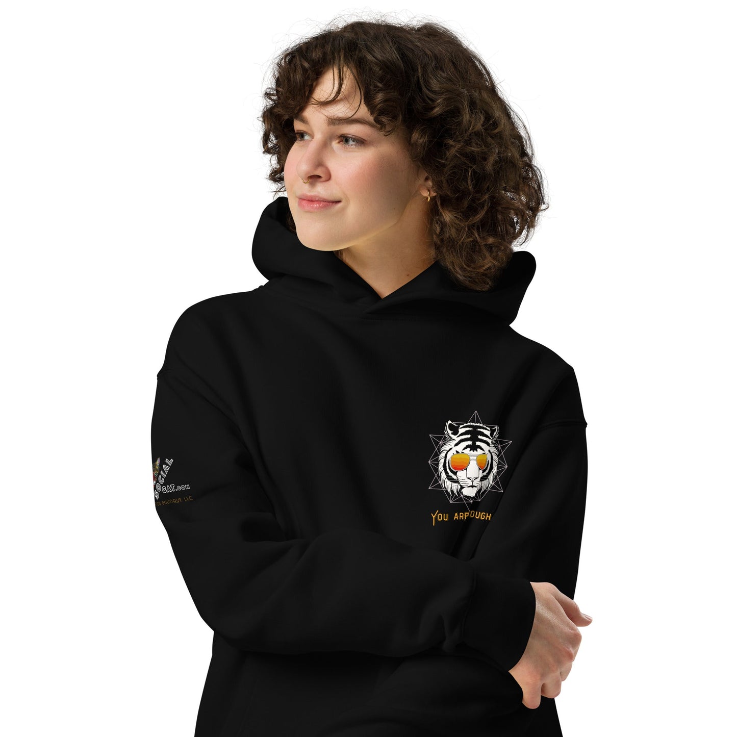 You Are Enough Unisex Plush Hoodie - My Social Cat Bonafide Boutique LLCYou Are Enough Unisex Plush HoodieHooded sweatshirtMy Social Cat Bonafide Boutique LLCBlackSareenough