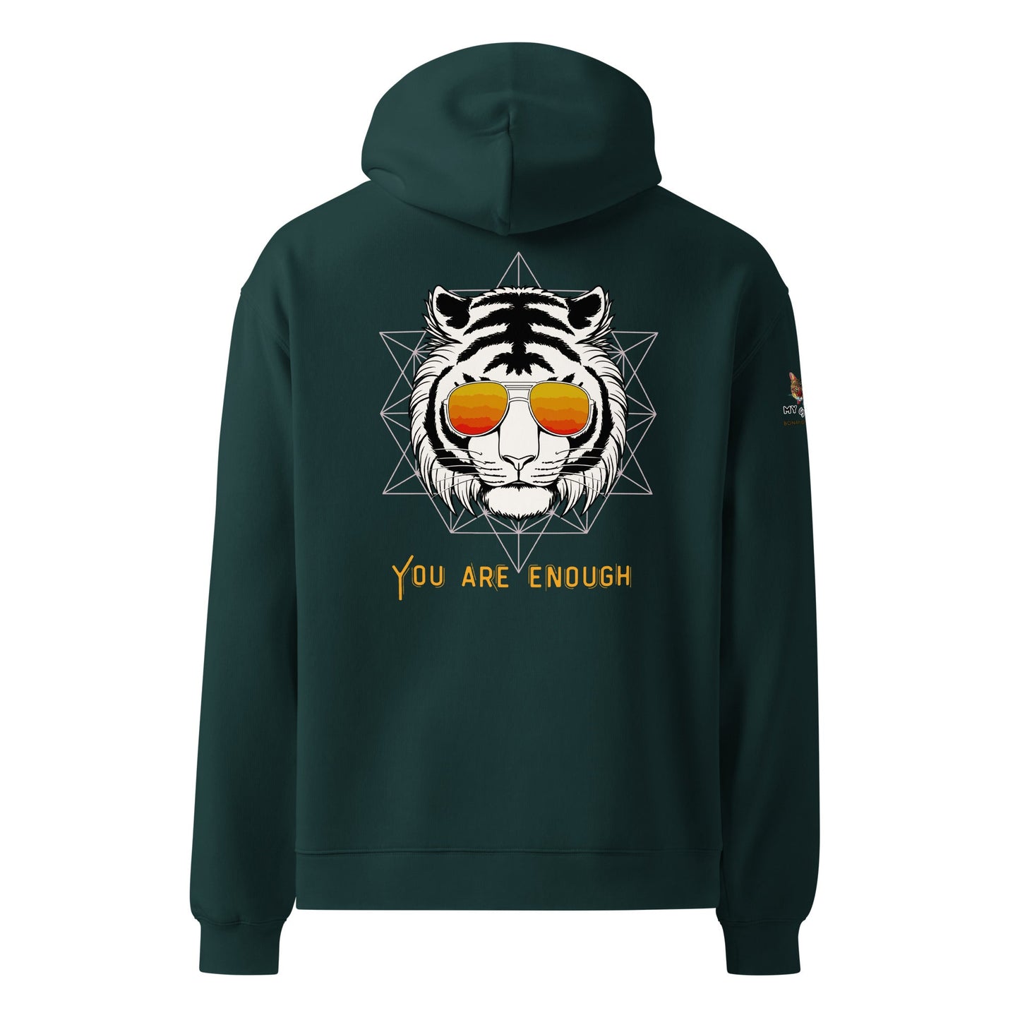You Are Enough Unisex Plush Hoodie - My Social Cat Bonafide Boutique LLCYou Are Enough Unisex Plush HoodieHooded sweatshirtMy Social Cat Bonafide Boutique LLCPine GreenSareenough