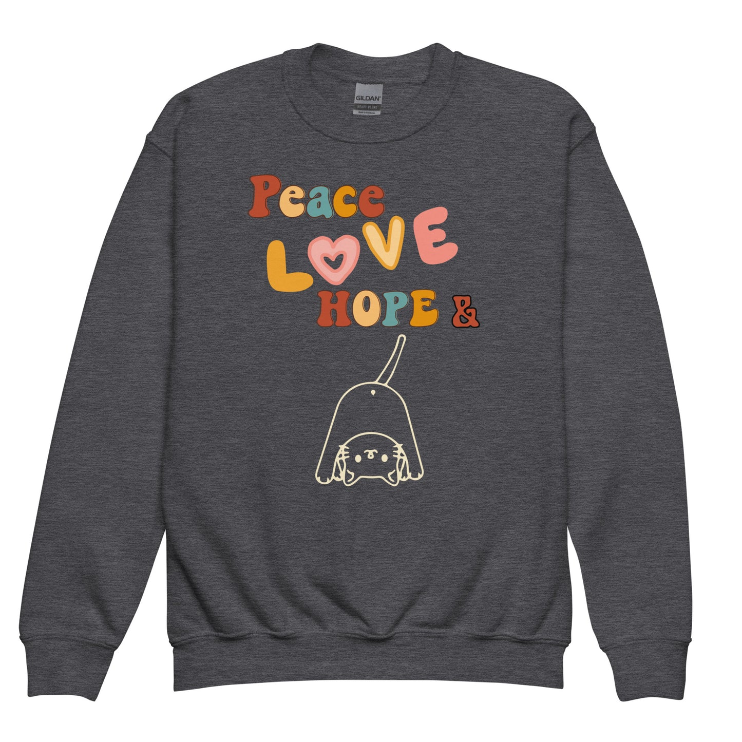 Peace Love Hope Youth Crewneck Sweatshirt