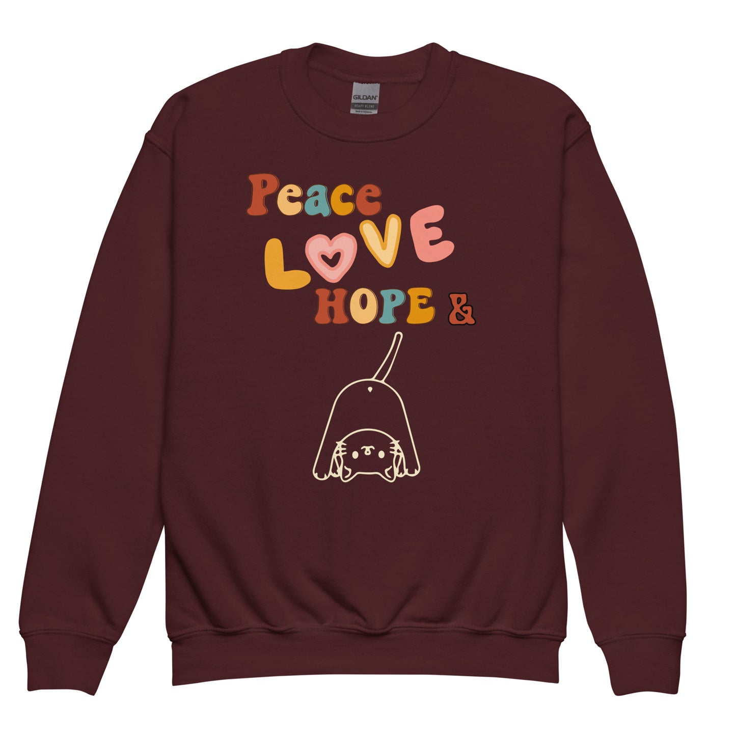 Peace Love Hope Youth Crewneck Sweatshirt