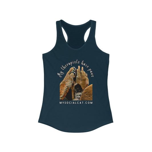 My Therapists Have Paws Women's Racerback Tank