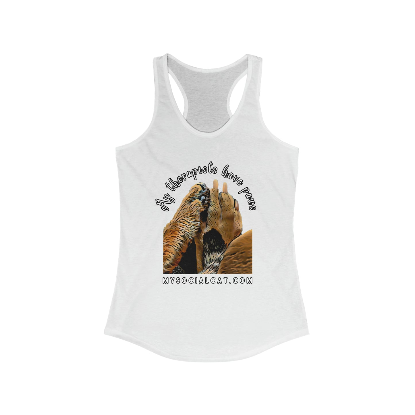 My Therapists Have Paws Women's Racerback Tank