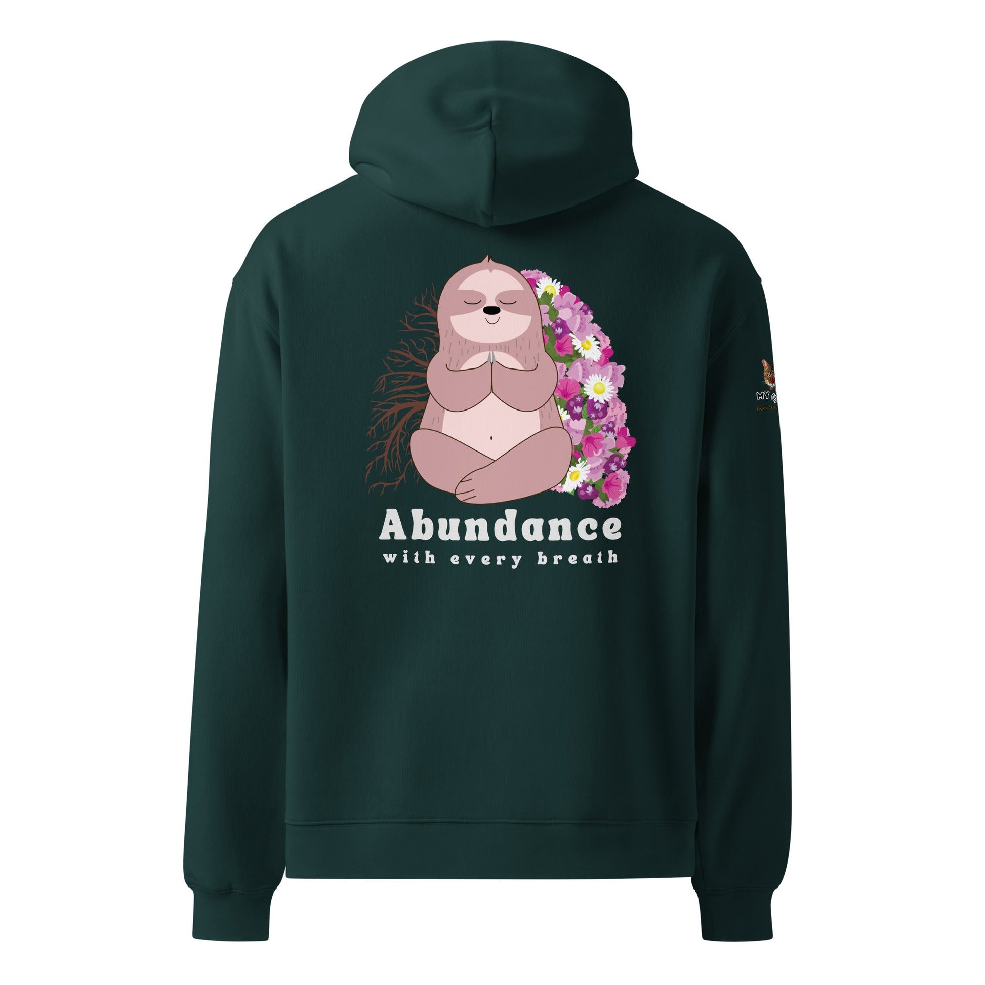 Abundance Unisex Plush Hoodie - My Social Cat Bonafide Boutique LLCAbundance Unisex Plush HoodieHooded sweatshirtMy Social Cat Bonafide Boutique LLCPine GreenSabundancehoodie