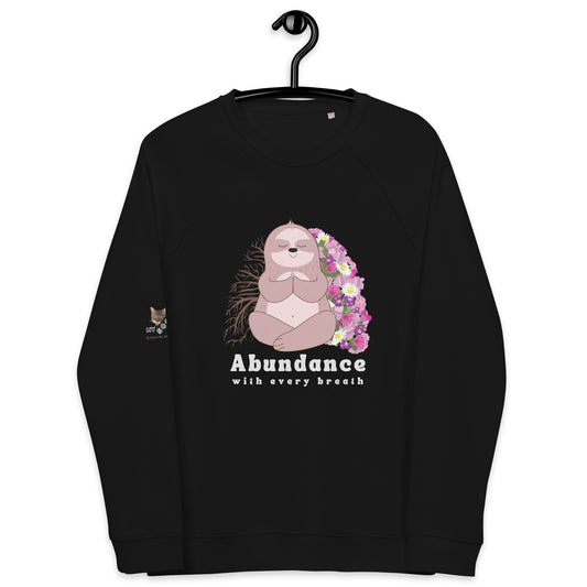 Abundance Unisex Plush Organic Sweatshirt - My Social Cat Bonafide Boutique LLCAbundance Unisex Plush Organic SweatshirtSweatshirtMy Social Cat Bonafide Boutique LLCBlackXSabundancemens