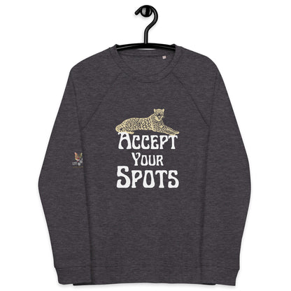 Accept Your Spots Plush Organic sweatshirt - My Social Cat Bonafide Boutique LLCAccept Your Spots Plush Organic sweatshirtSweatshirtMy Social Cat Bonafide Boutique LLCCharcoal MelangeXSacceptspots