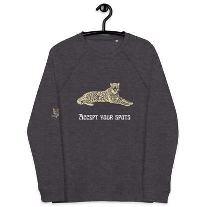 Accept Your Spots Plush Organic Sweatshirt - My Social Cat Bonafide Boutique LLCAccept Your Spots Plush Organic SweatshirtSweatshirtMy Social Cat Bonafide Boutique LLCCharcoal MelangeXSacceptspots