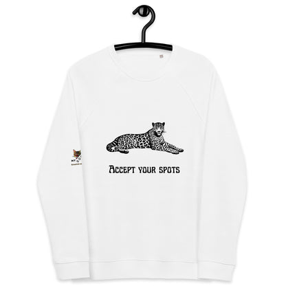 Accept Your Spots Plush Organic Sweatshirt - My Social Cat Bonafide Boutique LLCAccept Your Spots Plush Organic SweatshirtSweatshirtMy Social Cat Bonafide Boutique LLCWhiteXSacceptspots