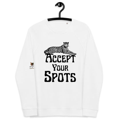 Accept Your Spots Plush Organic sweatshirt - My Social Cat Bonafide Boutique LLCAccept Your Spots Plush Organic sweatshirtSweatshirtMy Social Cat Bonafide Boutique LLCWhiteXSacceptspots