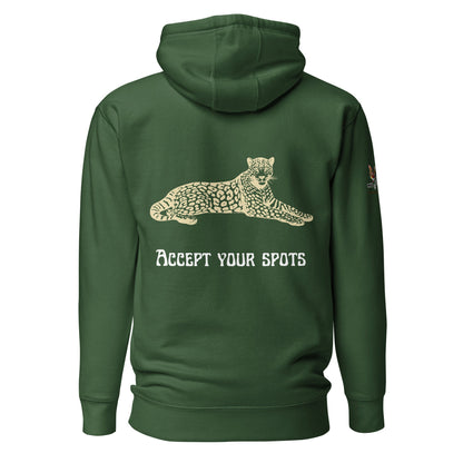 Accept Your Spots Unisex Hoodie - My Social Cat Bonafide Boutique LLCAccept Your Spots Unisex HoodieHooded sweatshirtMy Social Cat Bonafide Boutique LLCForest GreenSaccepthoodie