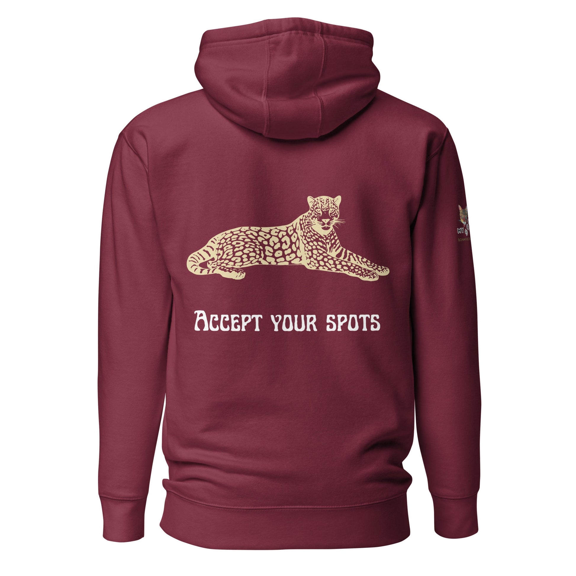 Accept Your Spots Unisex Hoodie - My Social Cat Bonafide Boutique LLCAccept Your Spots Unisex HoodieHooded sweatshirtMy Social Cat Bonafide Boutique LLCMaroonSaccepthoodie