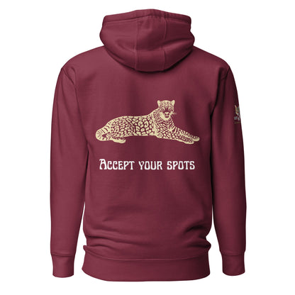 Accept Your Spots Unisex Hoodie - My Social Cat Bonafide Boutique LLCAccept Your Spots Unisex HoodieHooded sweatshirtMy Social Cat Bonafide Boutique LLCMaroonSaccepthoodie