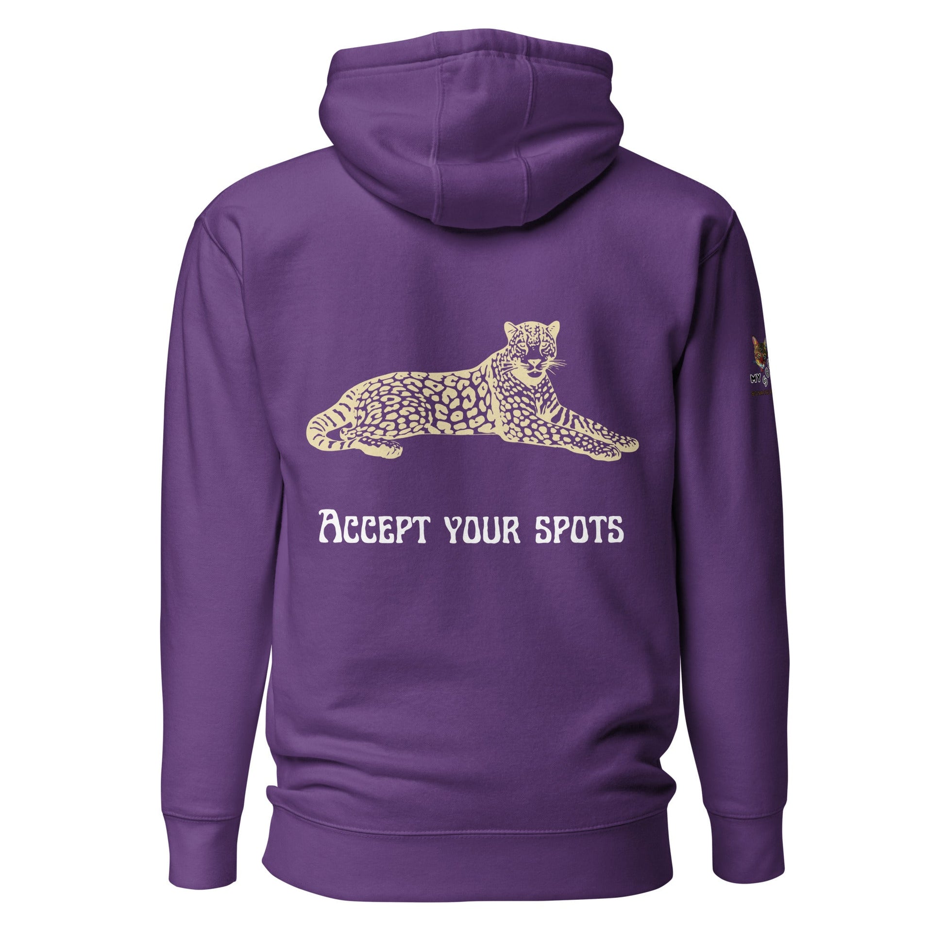 Accept Your Spots Unisex Hoodie - My Social Cat Bonafide Boutique LLCAccept Your Spots Unisex HoodieHooded sweatshirtMy Social Cat Bonafide Boutique LLCPurpleSaccepthoodie