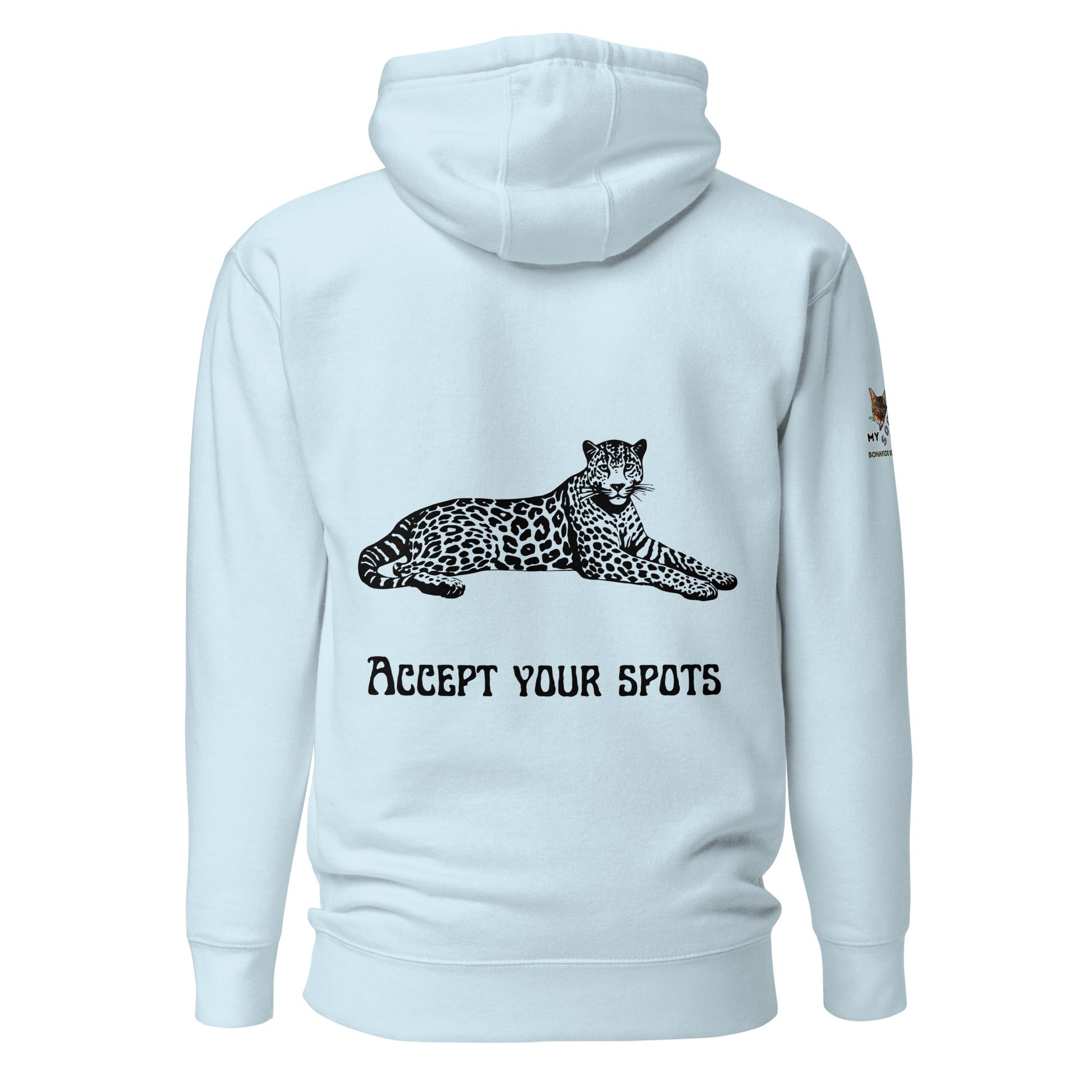 Accept Your Spots Unisex Hoodie - My Social Cat Bonafide Boutique LLCAccept Your Spots Unisex HoodieHooded sweatshirtMy Social Cat Bonafide Boutique LLCSky BlueSaccepthoodie