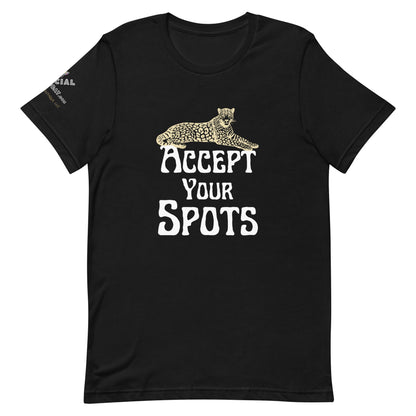 Accept Your Spots Unisex Tee - My Social Cat Bonafide Boutique LLCAccept Your Spots Unisex TeeT - shirtMy Social Cat Bonafide Boutique LLCBlackXSacceptshirt