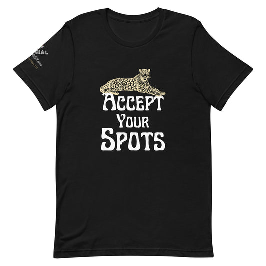 Accept Your Spots Unisex Tee - My Social Cat Bonafide Boutique LLCAccept Your Spots Unisex TeeT - shirtMy Social Cat Bonafide Boutique LLCBlackXSacceptshirt