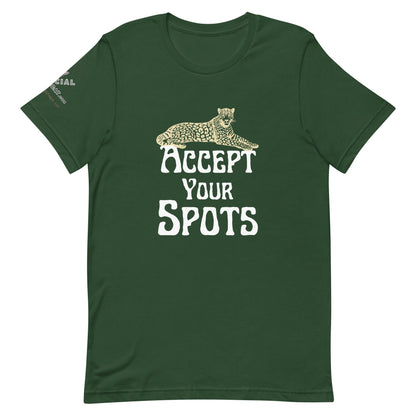 Accept Your Spots Unisex Tee - My Social Cat Bonafide Boutique LLCAccept Your Spots Unisex TeeT - shirtMy Social Cat Bonafide Boutique LLCForestSacceptshirt