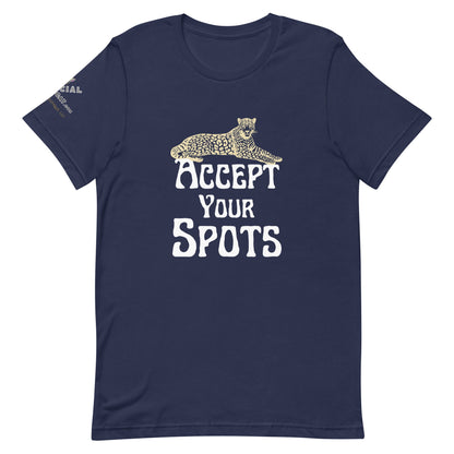 Accept Your Spots Unisex Tee - My Social Cat Bonafide Boutique LLCAccept Your Spots Unisex TeeT - shirtMy Social Cat Bonafide Boutique LLCNavyXSacceptshirt