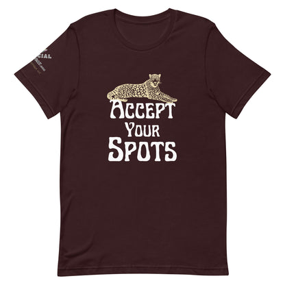 Accept Your Spots Unisex Tee - My Social Cat Bonafide Boutique LLCAccept Your Spots Unisex TeeT - shirtMy Social Cat Bonafide Boutique LLCOxblood BlackSacceptshirt