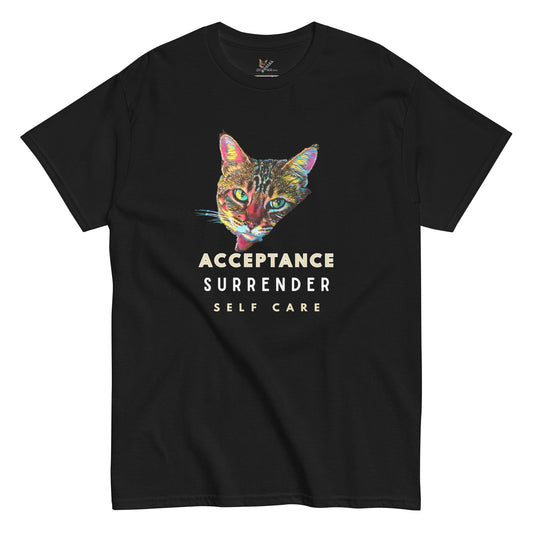 Acceptance Surrender Self Care Unisex Classic Tee - My Social Cat Bonafide Boutique LLCAcceptance Surrender Self Care Unisex Classic TeeT-shirtMy Social Cat Bonafide Boutique LLCSacceptancecat