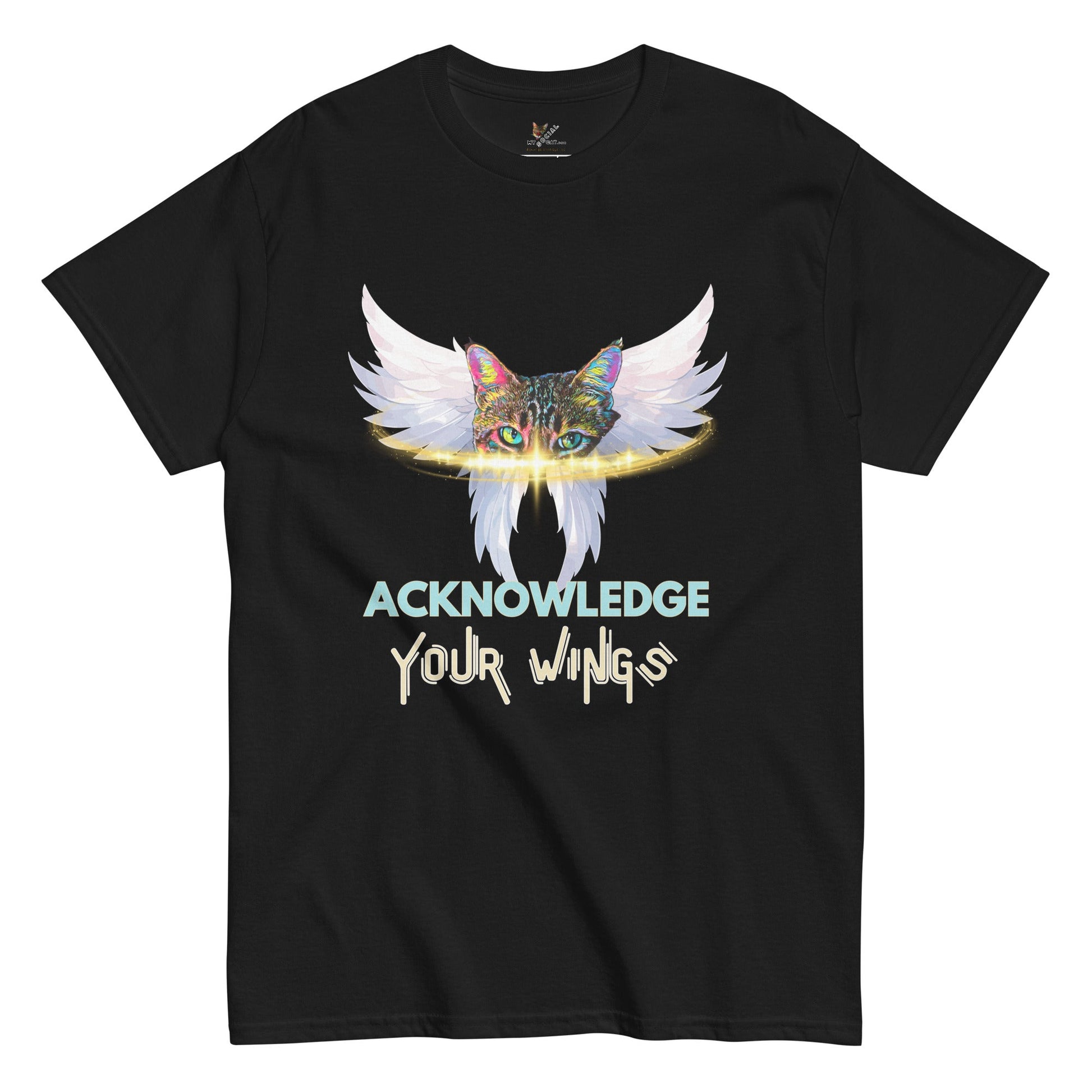 Acknowledge Your Wings Unisex Classic Tee - My Social Cat Bonafide Boutique LLCAcknowledge Your Wings Unisex Classic TeeT-shirtMy Social Cat Bonafide Boutique LLCBlackSclassictee