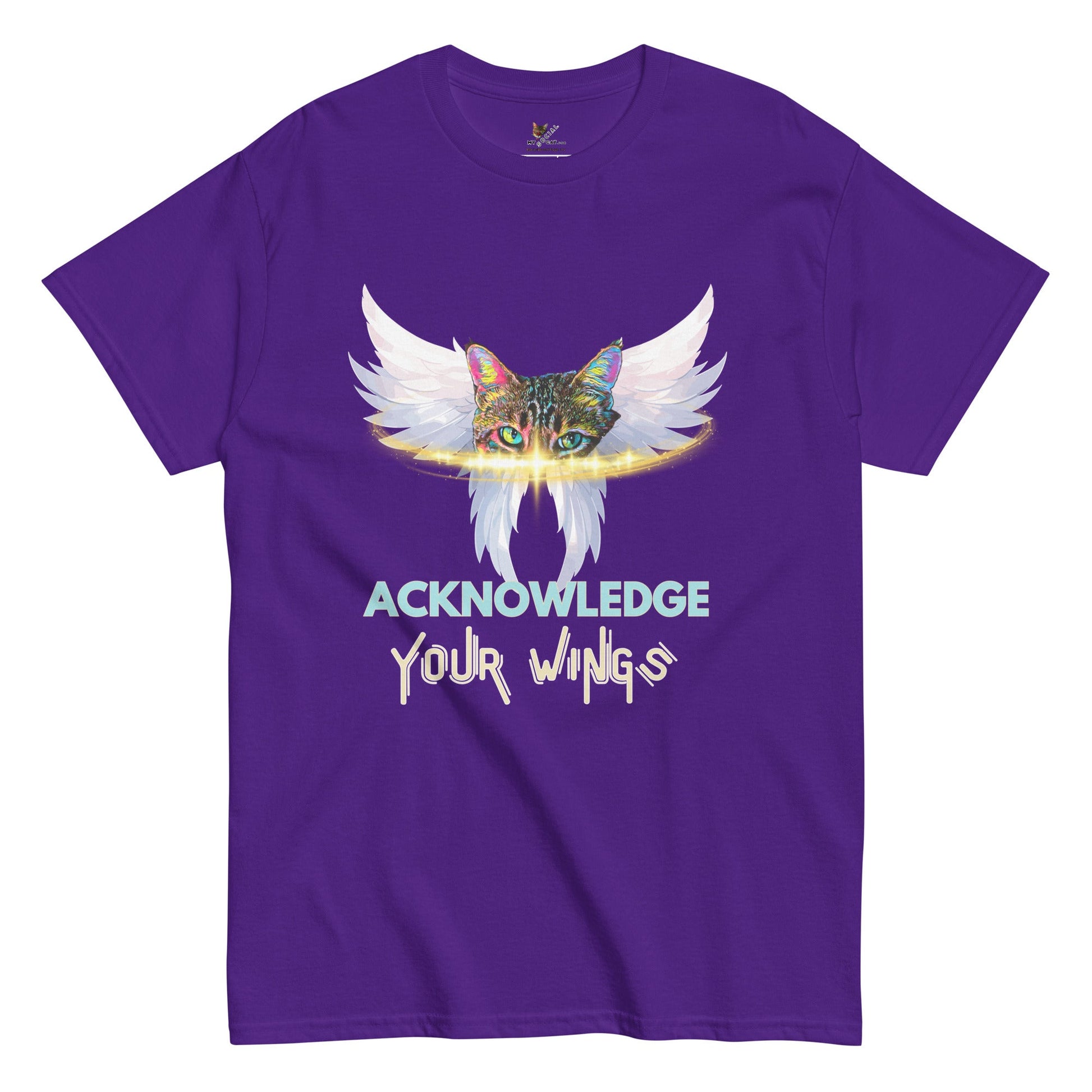 Acknowledge Your Wings Unisex Classic Tee - My Social Cat Bonafide Boutique LLCAcknowledge Your Wings Unisex Classic TeeT-shirtMy Social Cat Bonafide Boutique LLCPurpleSclassictee