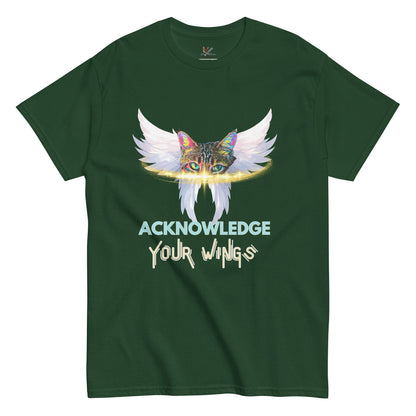 Acknowledge Your Wings Unisex Classic Tee - My Social Cat Bonafide Boutique LLCAcknowledge Your Wings Unisex Classic TeeT-shirtMy Social Cat Bonafide Boutique LLCForest GreenSclassictee