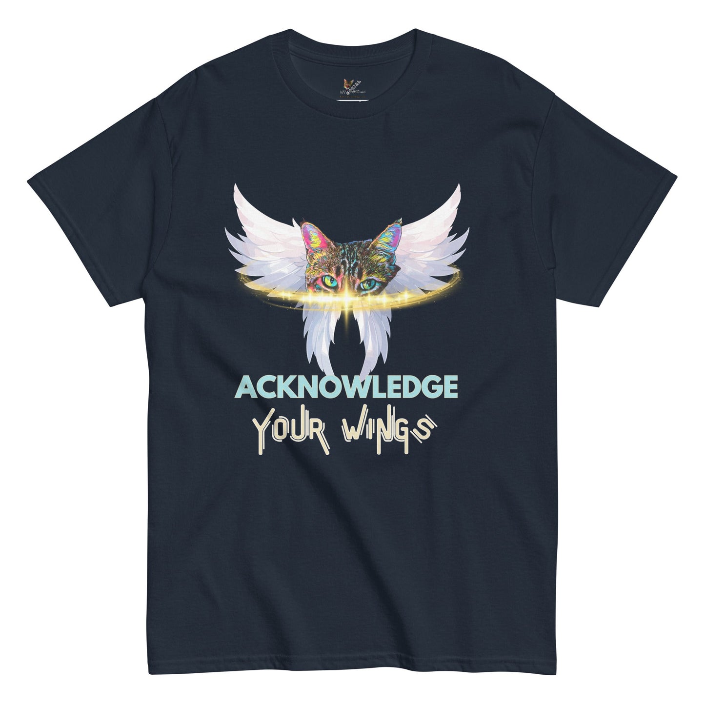 Acknowledge Your Wings Unisex Classic Tee - My Social Cat Bonafide Boutique LLCAcknowledge Your Wings Unisex Classic TeeT-shirtMy Social Cat Bonafide Boutique LLCNavySclassictee