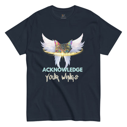 Acknowledge Your Wings Unisex Classic Tee - My Social Cat Bonafide Boutique LLCAcknowledge Your Wings Unisex Classic TeeT-shirtMy Social Cat Bonafide Boutique LLCNavySclassictee