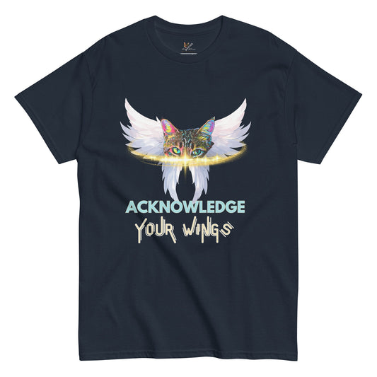 Acknowledge Your Wings Unisex Classic Tee - My Social Cat Bonafide Boutique LLCAcknowledge Your Wings Unisex Classic TeeT-shirtMy Social Cat Bonafide Boutique LLCNavySclassictee