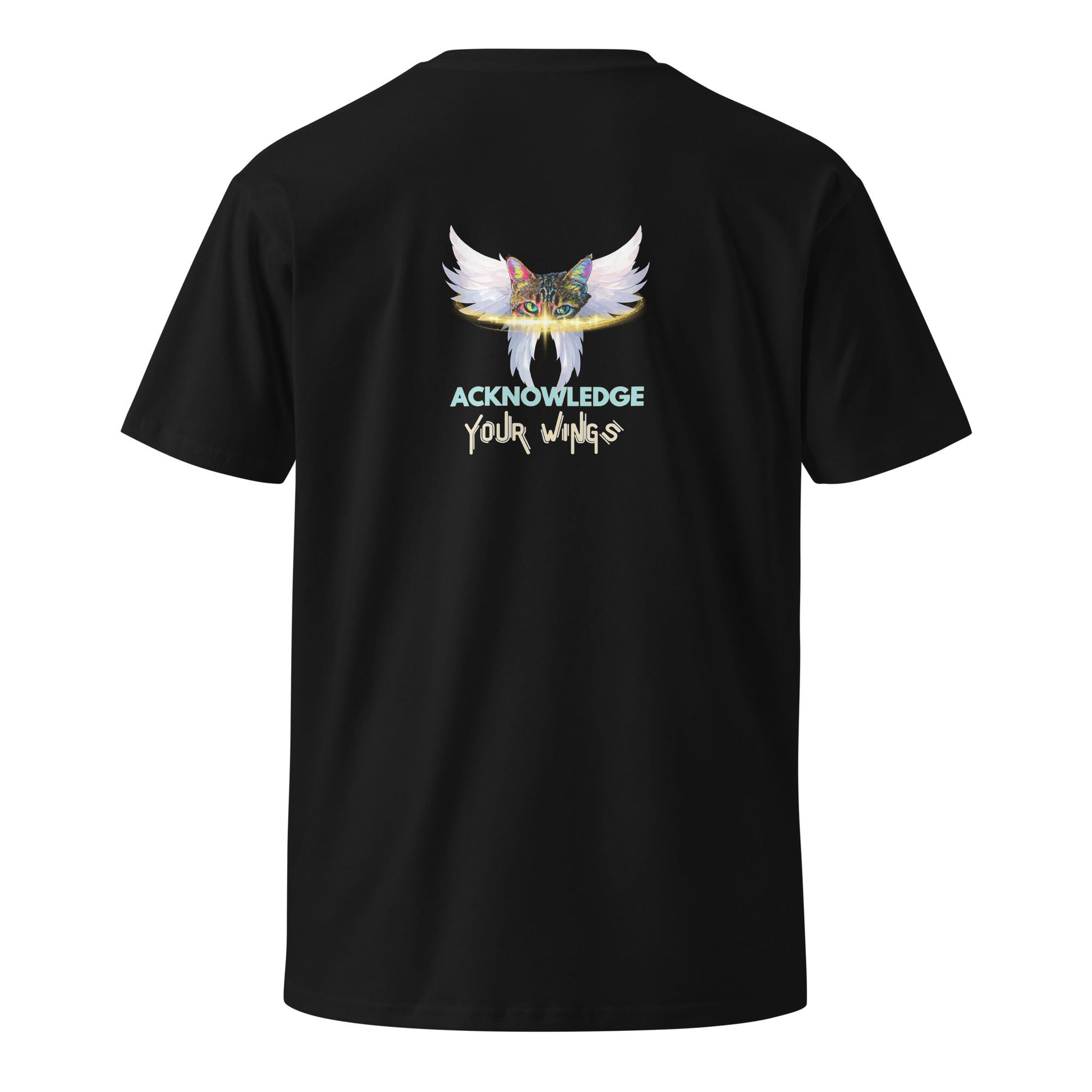 Acknowledge Your Wings Unisex Premium Tee - My Social Cat Bonafide Boutique LLCAcknowledge Your Wings Unisex Premium TeeT-shirtMy Social Cat Bonafide Boutique LLCPetrol BlueSpremiumtee