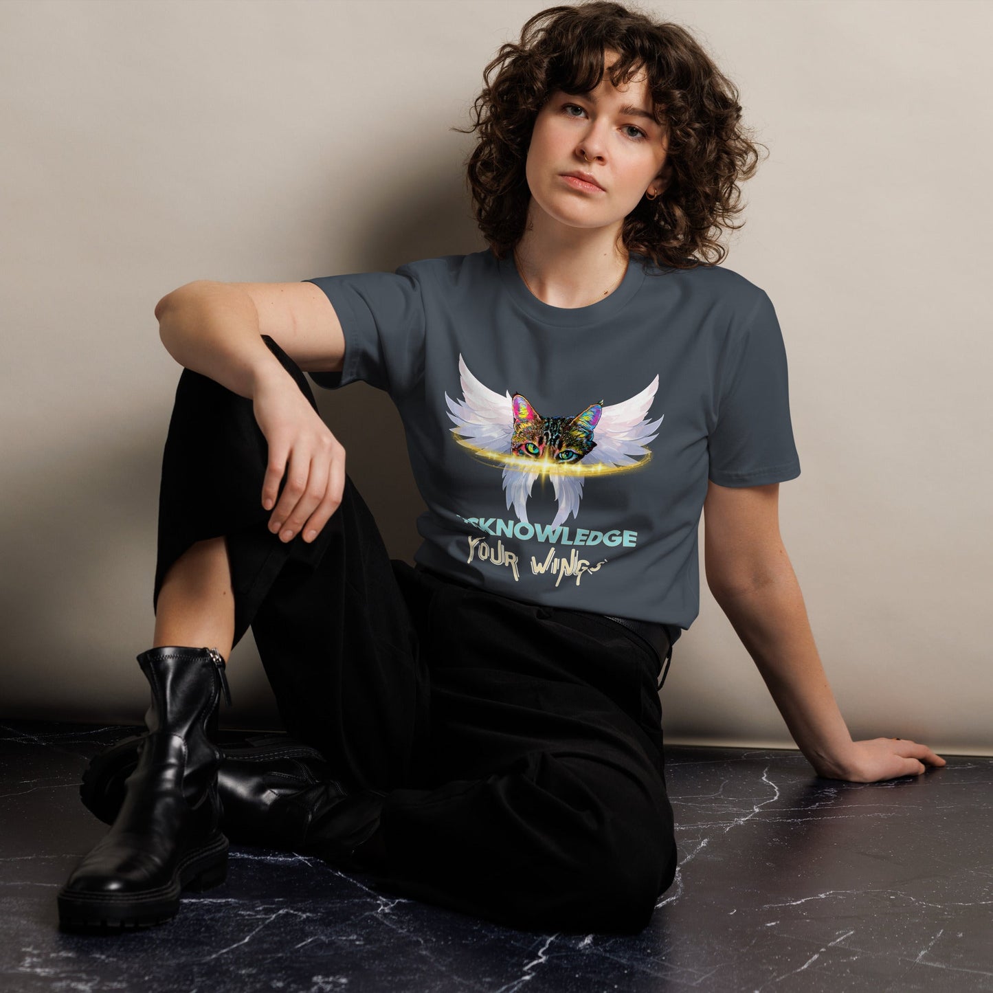 Acknowledge Your Wings Unisex Premium Tee - My Social Cat Bonafide Boutique LLCAcknowledge Your Wings Unisex Premium TeeT-shirtMy Social Cat Bonafide Boutique LLCBlackSpremiumtee