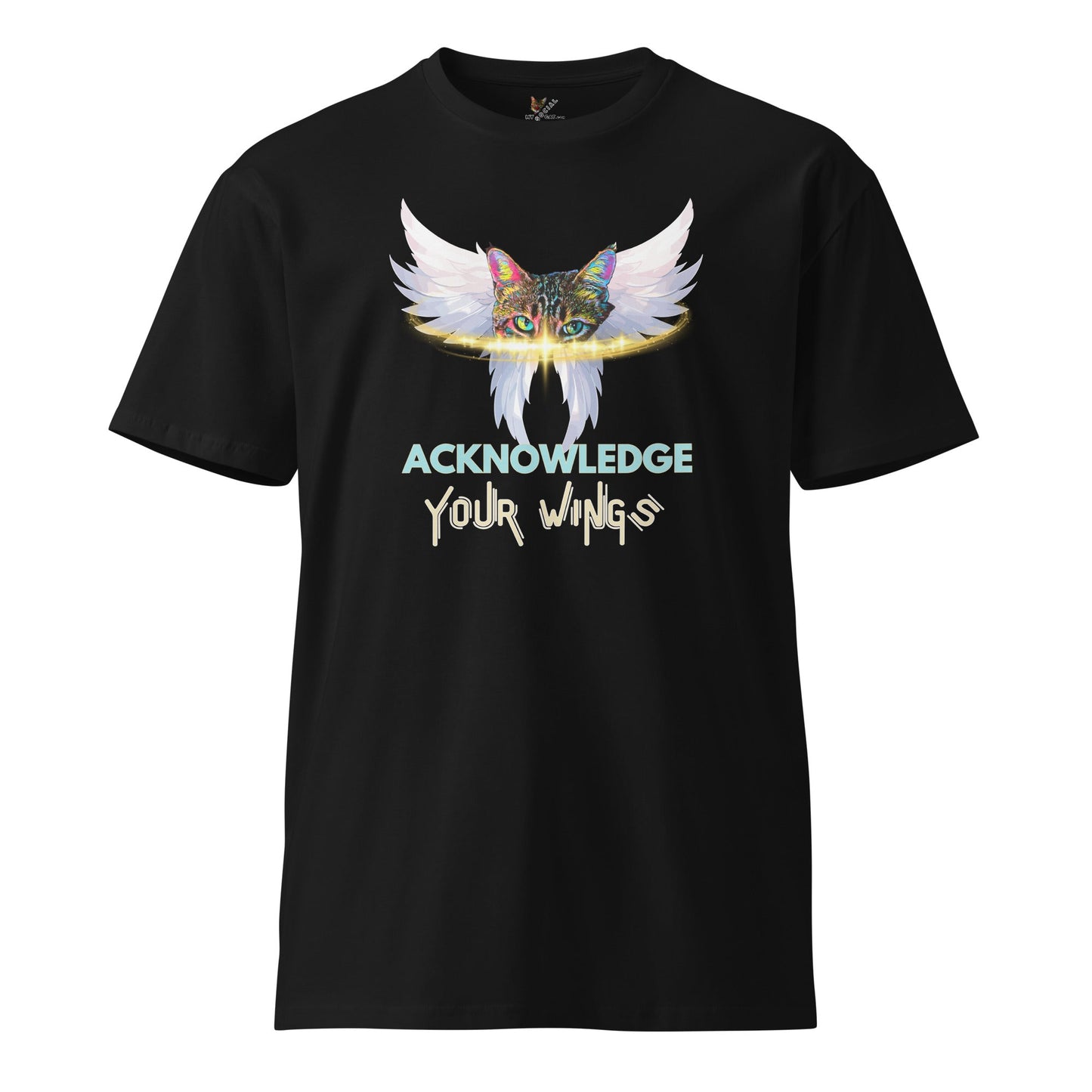 Acknowledge Your Wings Unisex Premium Tee - My Social Cat Bonafide Boutique LLCAcknowledge Your Wings Unisex Premium TeeT-shirtMy Social Cat Bonafide Boutique LLCBlackSpremiumtee