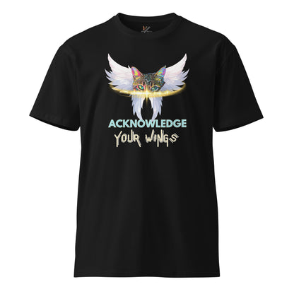 Acknowledge Your Wings Unisex Premium Tee - My Social Cat Bonafide Boutique LLCAcknowledge Your Wings Unisex Premium TeeT-shirtMy Social Cat Bonafide Boutique LLCBlackSpremiumtee