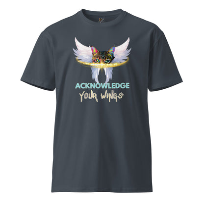 Acknowledge Your Wings Unisex Premium Tee - My Social Cat Bonafide Boutique LLCAcknowledge Your Wings Unisex Premium TeeT-shirtMy Social Cat Bonafide Boutique LLCPetrol BlueSpremiumtee