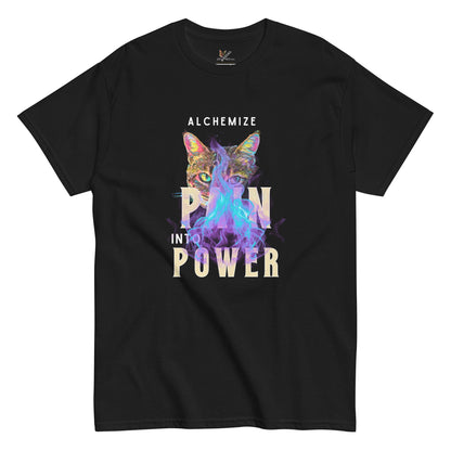Alchemize Pain Into Power Unisex Classic Tee - My Social Cat Bonafide Boutique LLCAlchemize Pain Into Power Unisex Classic TeeT-shirtMy Social Cat Bonafide Boutique LLCBlackMalchemizepain