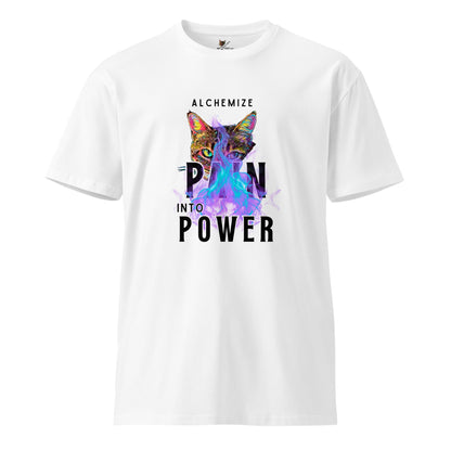 Alchemize Pain Into Power Unisex Premium Tee - My Social Cat Bonafide Boutique LLCAlchemize Pain Into Power Unisex Premium TeeT-shirtMy Social Cat Bonafide Boutique LLCWhiteSalchemizepain