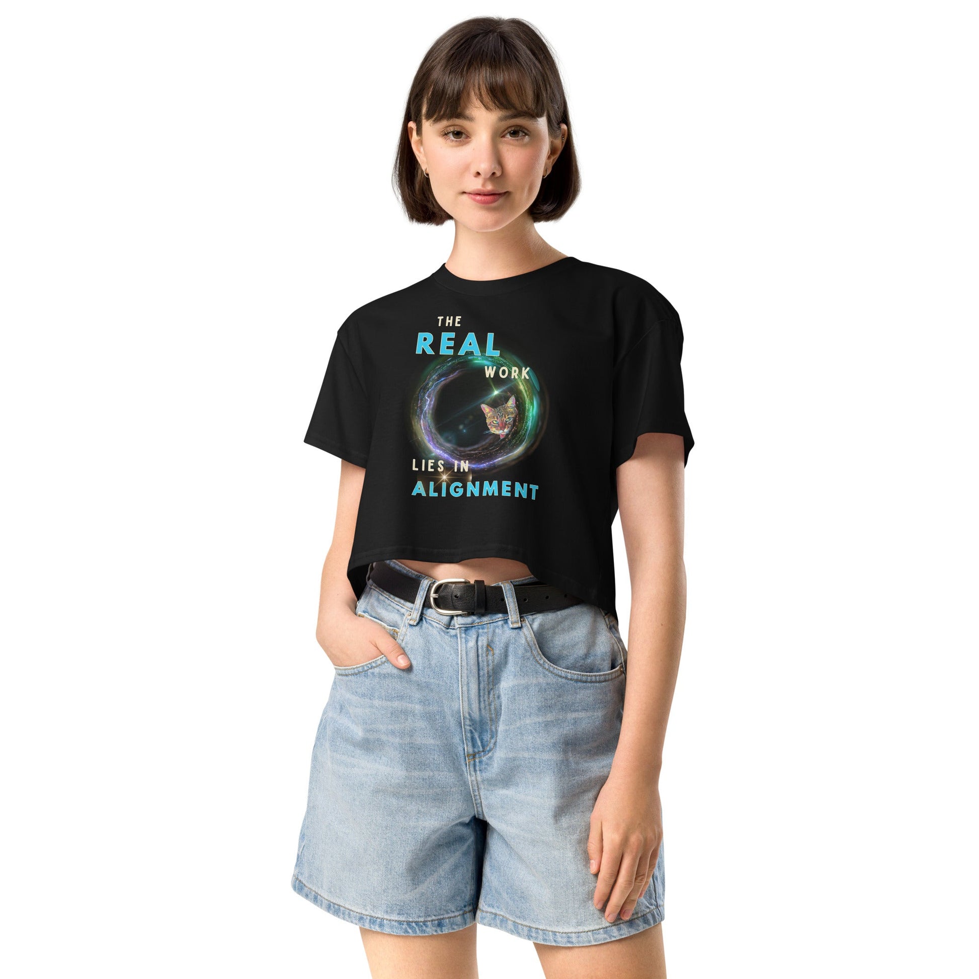 Alignment Women’s Crop Top - My Social Cat Bonafide Boutique LLCAlignment Women’s Crop TopT-shirtMy Social Cat Bonafide Boutique LLCBlackSalignmentcrop