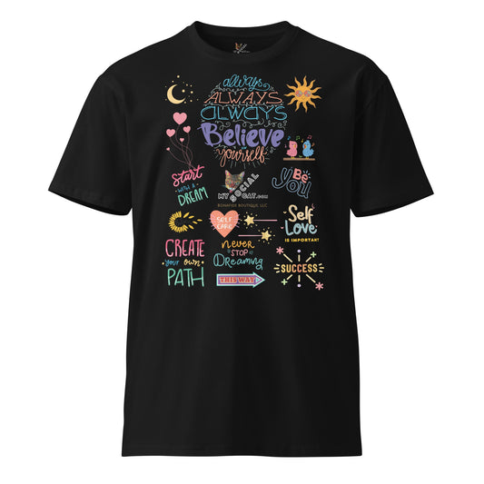 Always Believe in Yourself Unisex Premium Tee - My Social Cat Bonafide Boutique LLCAlways Believe in Yourself Unisex Premium TeeT-shirtMy Social Cat Bonafide Boutique LLCBlackSauthenticcotton