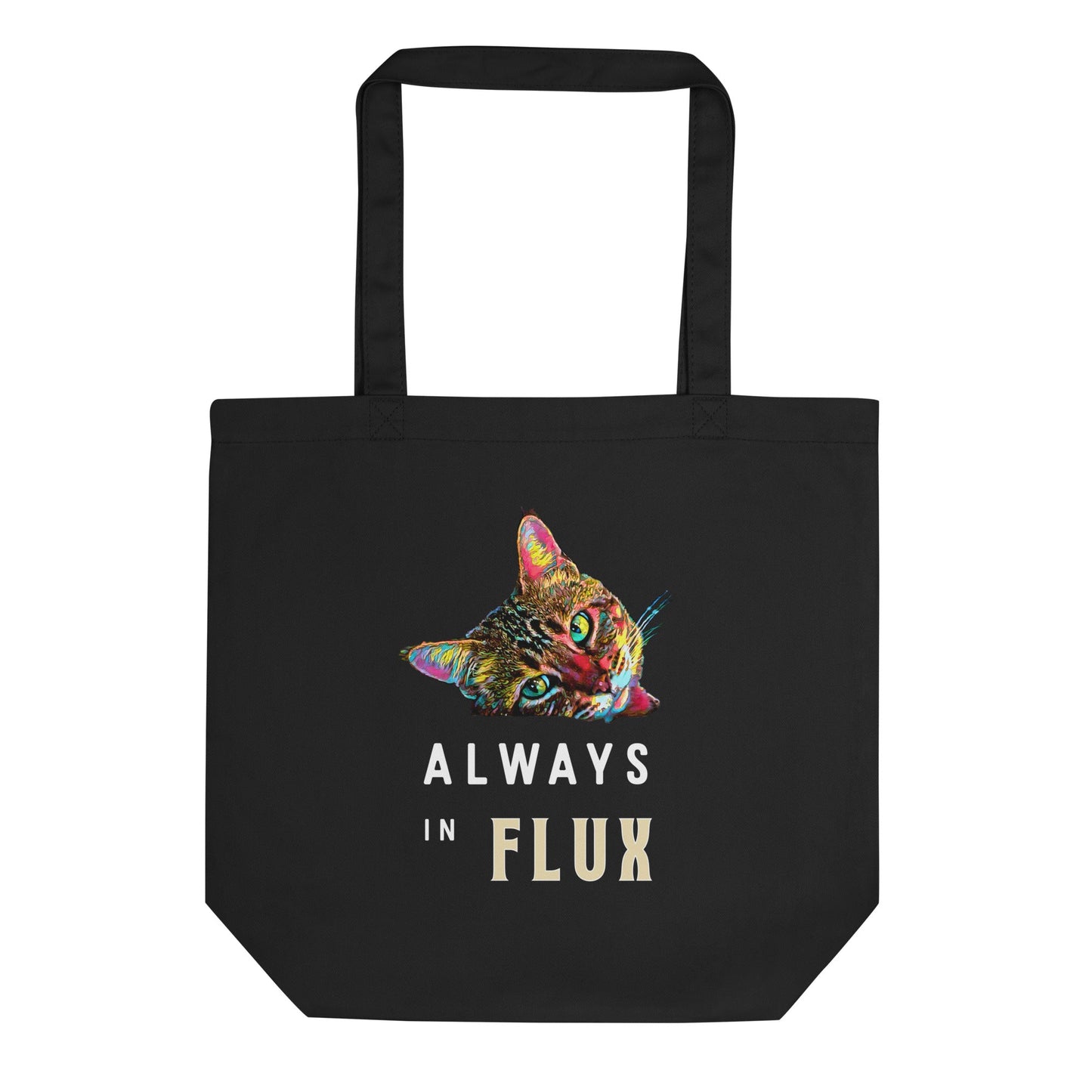 Always in Flux Eco Organic Cotton Tote Bag - My Social Cat Bonafide Boutique LLC  
