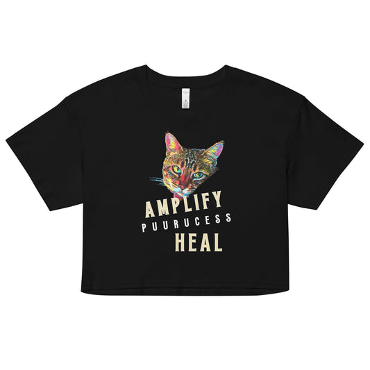 Amplify Women’s Crop Top - My Social Cat Bonafide Boutique LLCAmplify Women’s Crop Topcrop topMy Social Cat Bonafide Boutique LLCBlackXSamplifycat