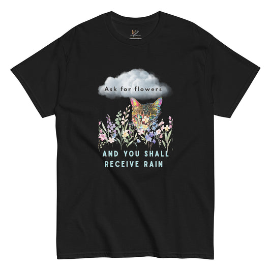 Ask For Flowers Unisex Classic Tee - My Social Cat Bonafide Boutique LLCAsk For Flowers Unisex Classic TeeT-shirtMy Social Cat Bonafide Boutique LLCBlackMaskflowers