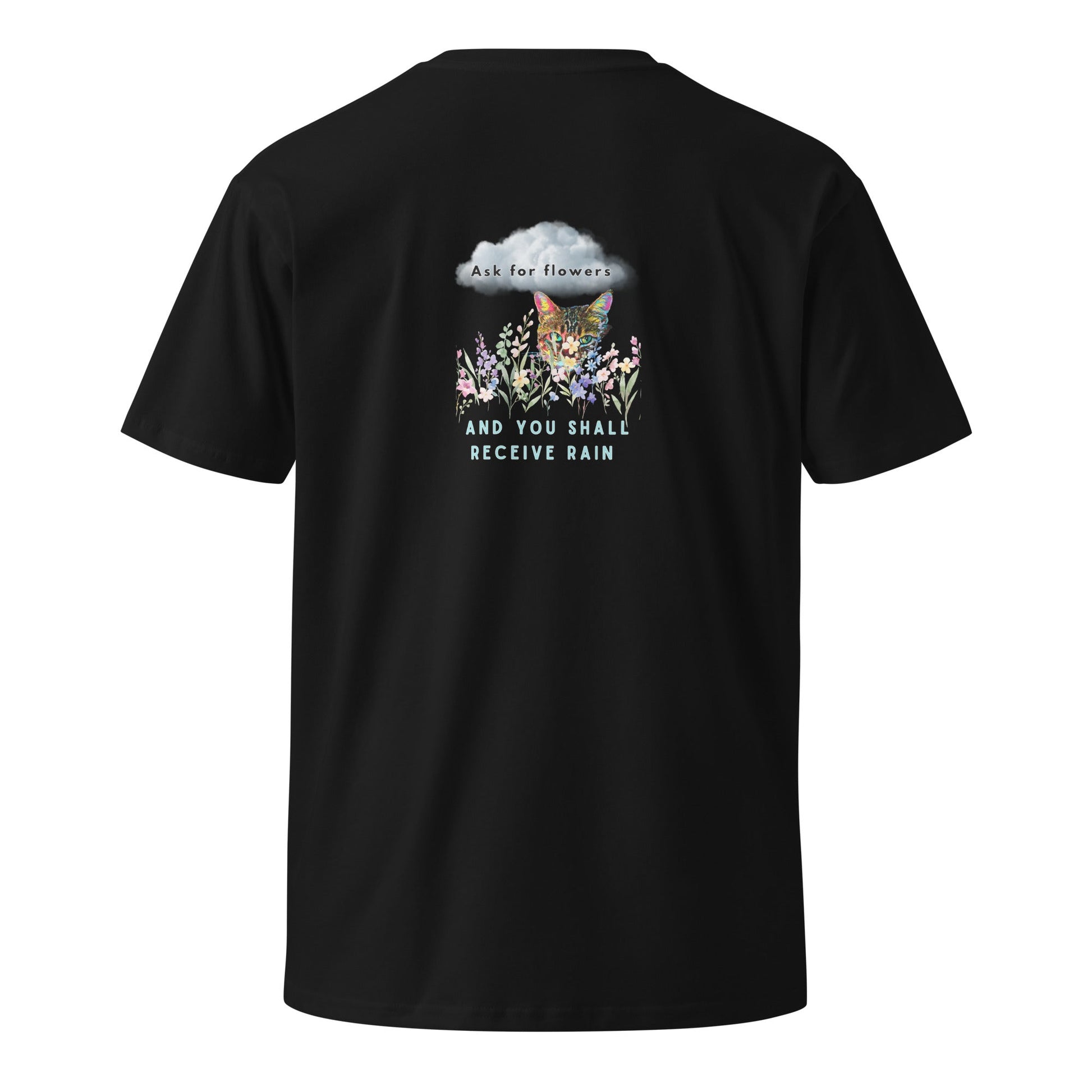 Ask For Flowers Unisex Premium Tee - My Social Cat Bonafide Boutique LLCAsk For Flowers Unisex Premium TeeT-shirtMy Social Cat Bonafide Boutique LLCBlackMaskflowers