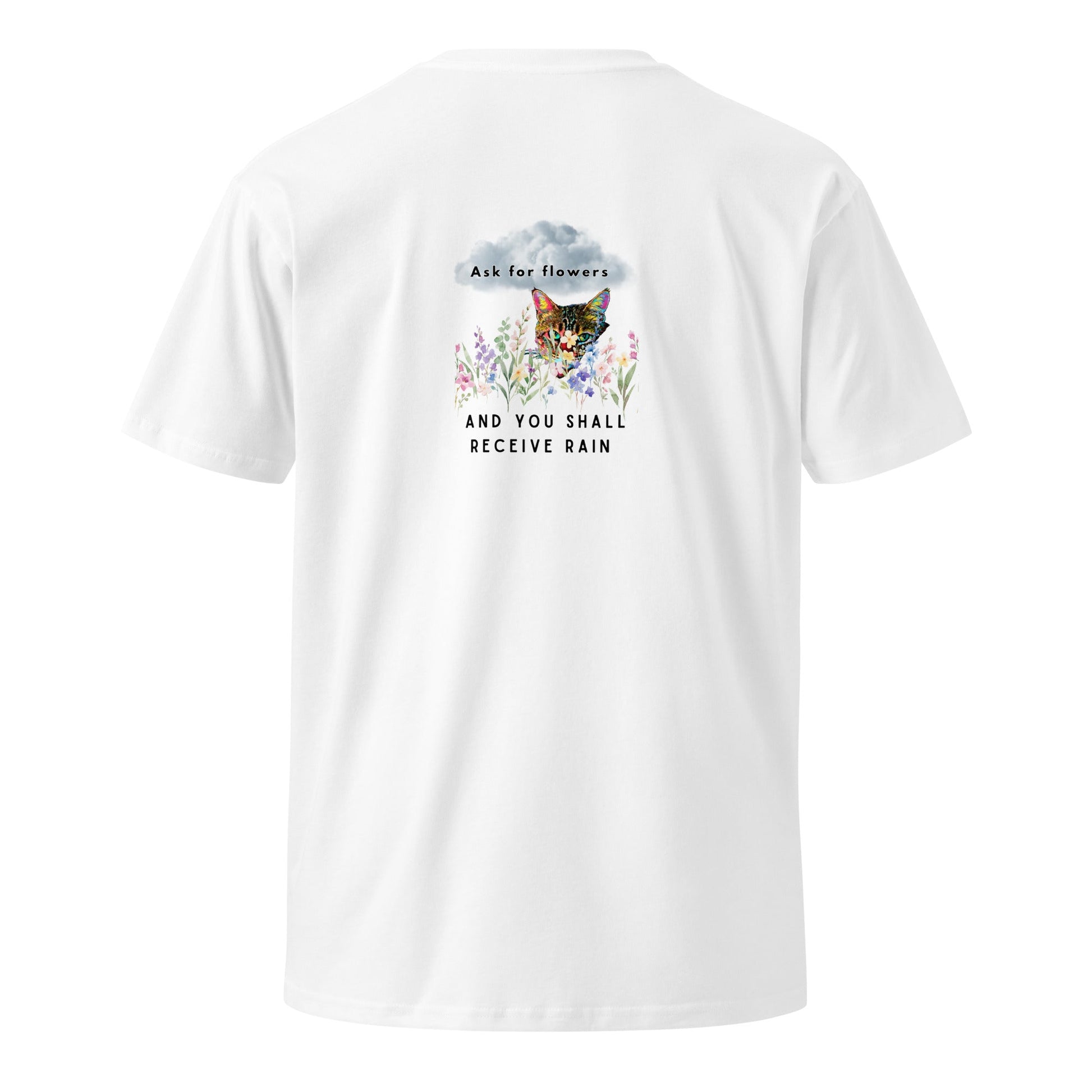 Ask For Flowers Unisex Premium Tee - My Social Cat Bonafide Boutique LLCAsk For Flowers Unisex Premium TeeT-shirtMy Social Cat Bonafide Boutique LLCWhiteSaskflowers