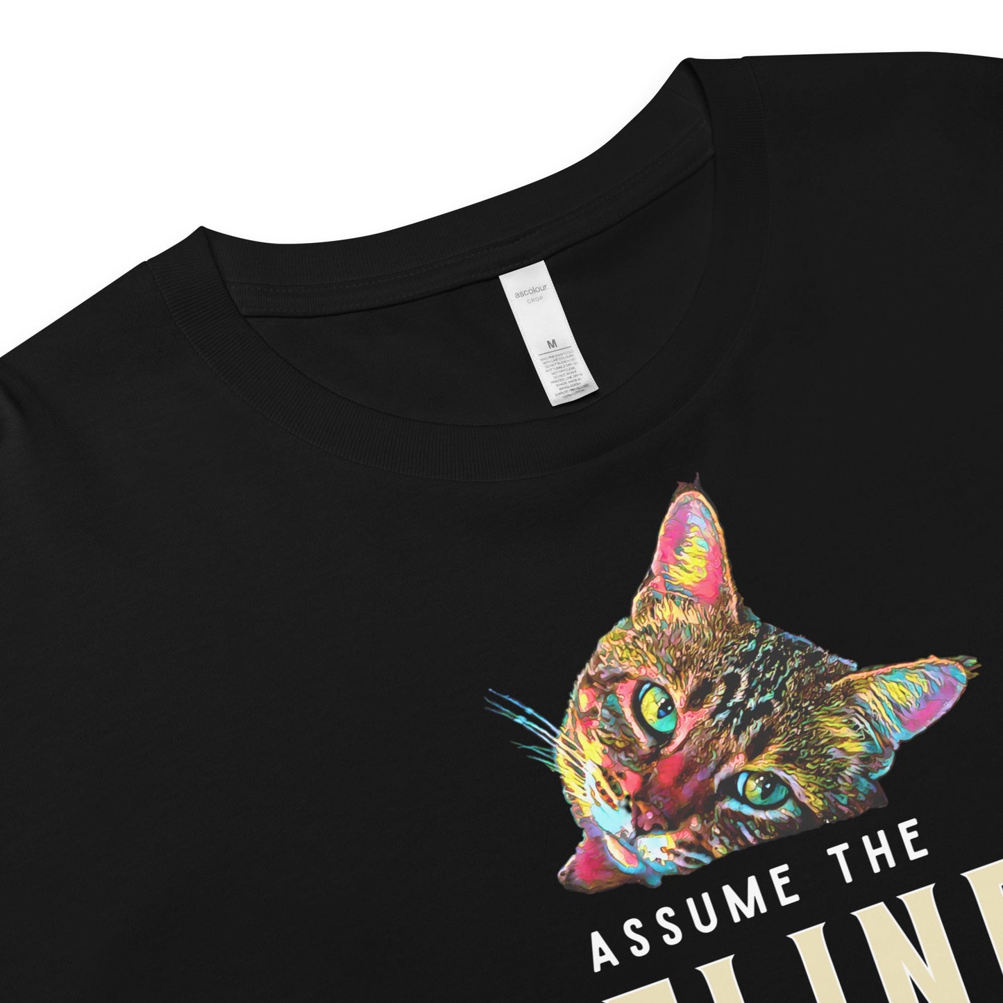 Assume the Feline Women’s Crop Top - My Social Cat Bonafide Boutique LLCAssume the Feline Women’s Crop Topcrop topMy Social Cat Bonafide Boutique LLCBlackXSassumecat
