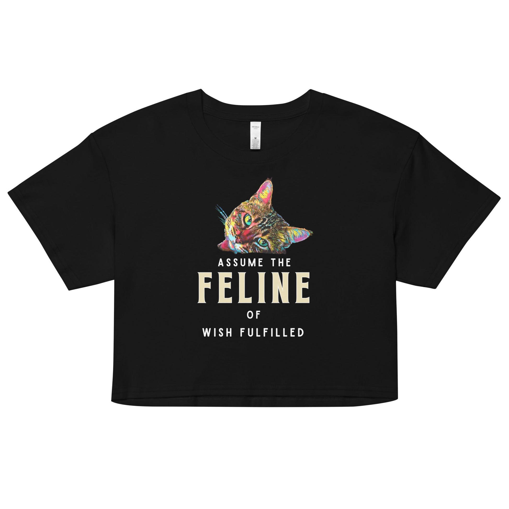 Assume the Feline Women’s Crop Top - My Social Cat Bonafide Boutique LLCAssume the Feline Women’s Crop Topcrop topMy Social Cat Bonafide Boutique LLCBlackXSassumecat