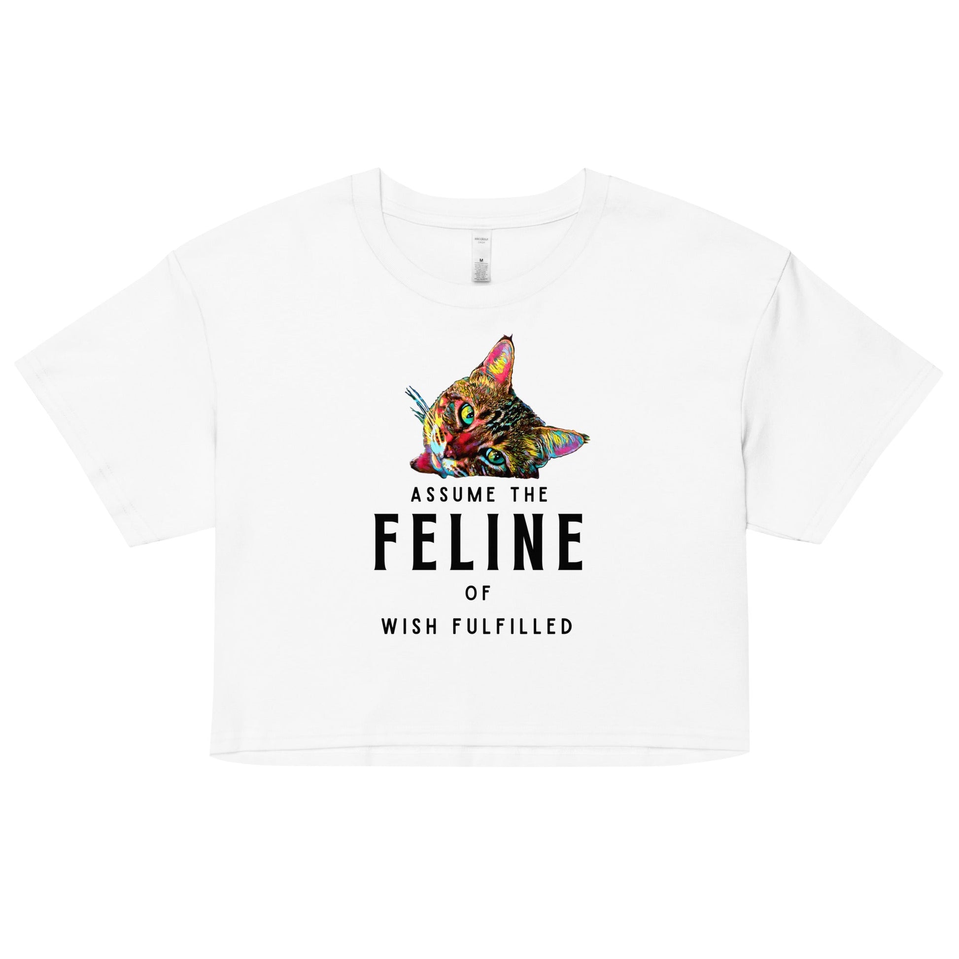 Assume the Feline Women’s Crop Top - My Social Cat Bonafide Boutique LLCAssume the Feline Women’s Crop Topcrop topMy Social Cat Bonafide Boutique LLCWhiteXSassumecat