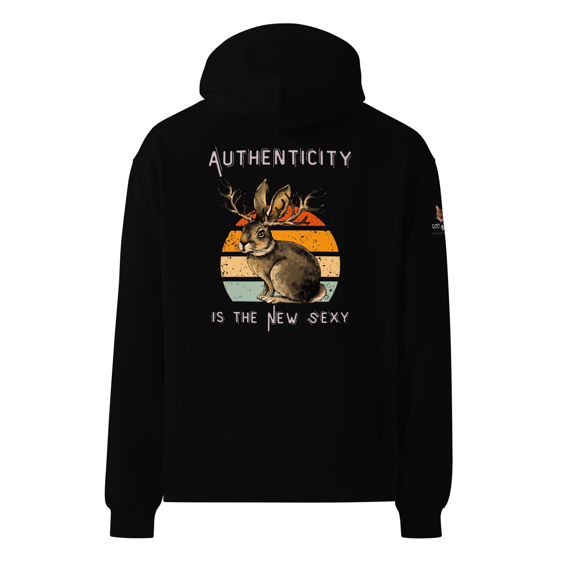 Authenticity is the New Sexy Unisex Plush Hoodie - My Social Cat Bonafide Boutique LLCAuthenticity is the New Sexy Unisex Plush HoodieHooded sweatshirtMy Social Cat Bonafide Boutique LLCBlackSauthenticitybunny