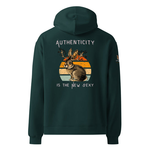 Authenticity is the New Sexy Unisex Plush Hoodie - My Social Cat Bonafide Boutique LLCAuthenticity is the New Sexy Unisex Plush HoodieHooded sweatshirtMy Social Cat Bonafide Boutique LLCPine GreenSauthenticitybunny