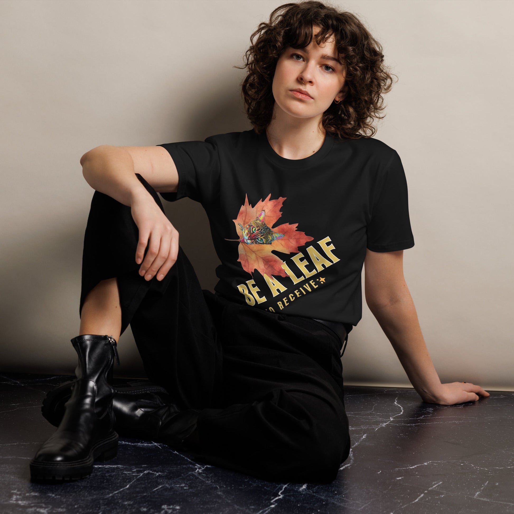 Be a Leaf Unisex Premium Tee (Limited Edition) - My Social Cat Bonafide Boutique LLCBe a Leaf Unisex Premium Tee (Limited Edition)T-shirtMy Social Cat Bonafide Boutique LLCBlackMbecat