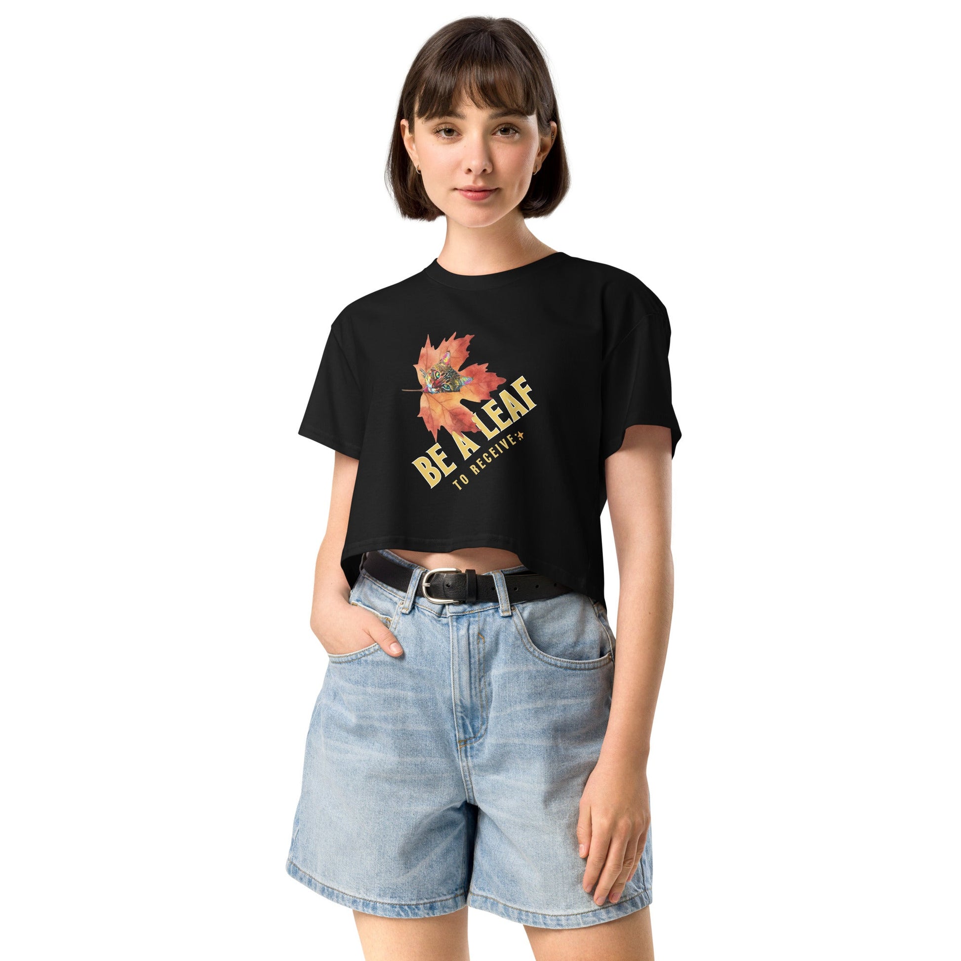 Be a Leaf Women’s Crop Top - My Social Cat Bonafide Boutique LLC 